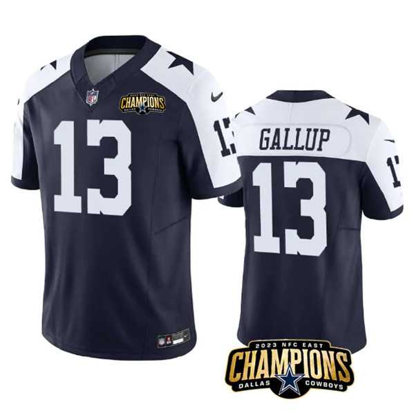 Men & Women & Youth Dallas Cowboys #13 Michael Gallup Navy White 2023 F.U.S.E. NFC East Champions Patch Stitched Jersey,We sell and wholesale Men & Women & Youth Dallas Cowboys #13 Michael Gallup Navy White 2023 F.U.S.E. NFC East Champions Patch Stitched Jersey on line form chian!